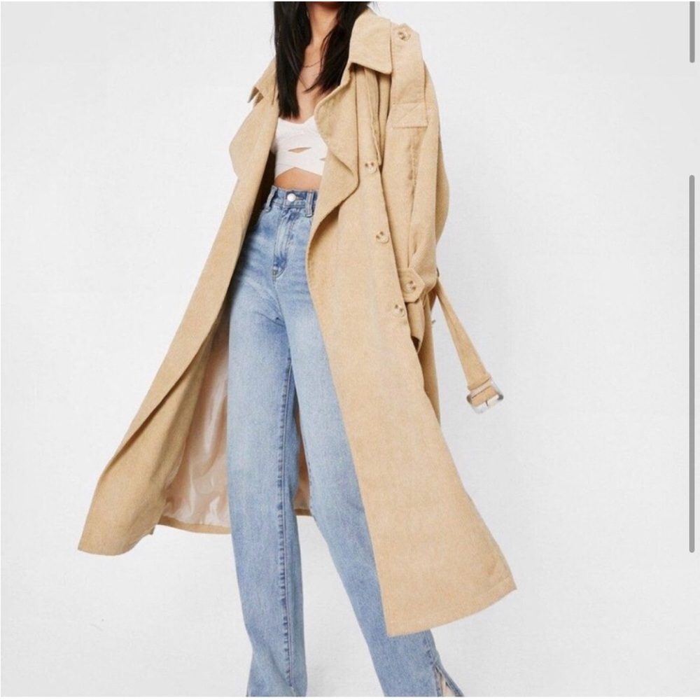 Nasty Gal Belted Tan Trench Coat